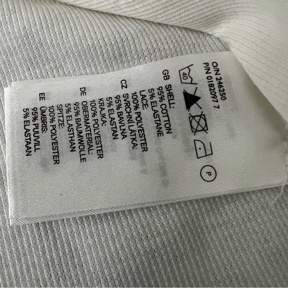 H&M NEW Cream Ribbed Tank Top with Mesh Detail - Picture 4 of 9
